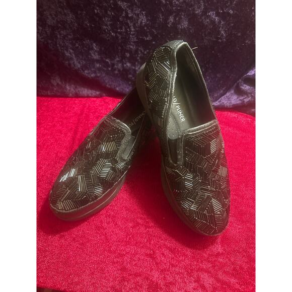 Donald/Pliner Women’s Blk Beaded Loafer Casual Slip-on Shoe - Picture 2 of 12